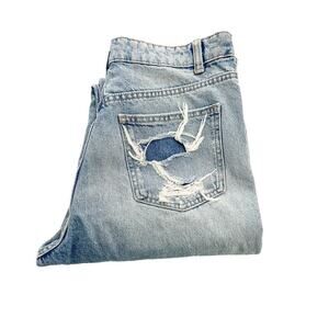 Zara Light Blue Straight Leg Jeans